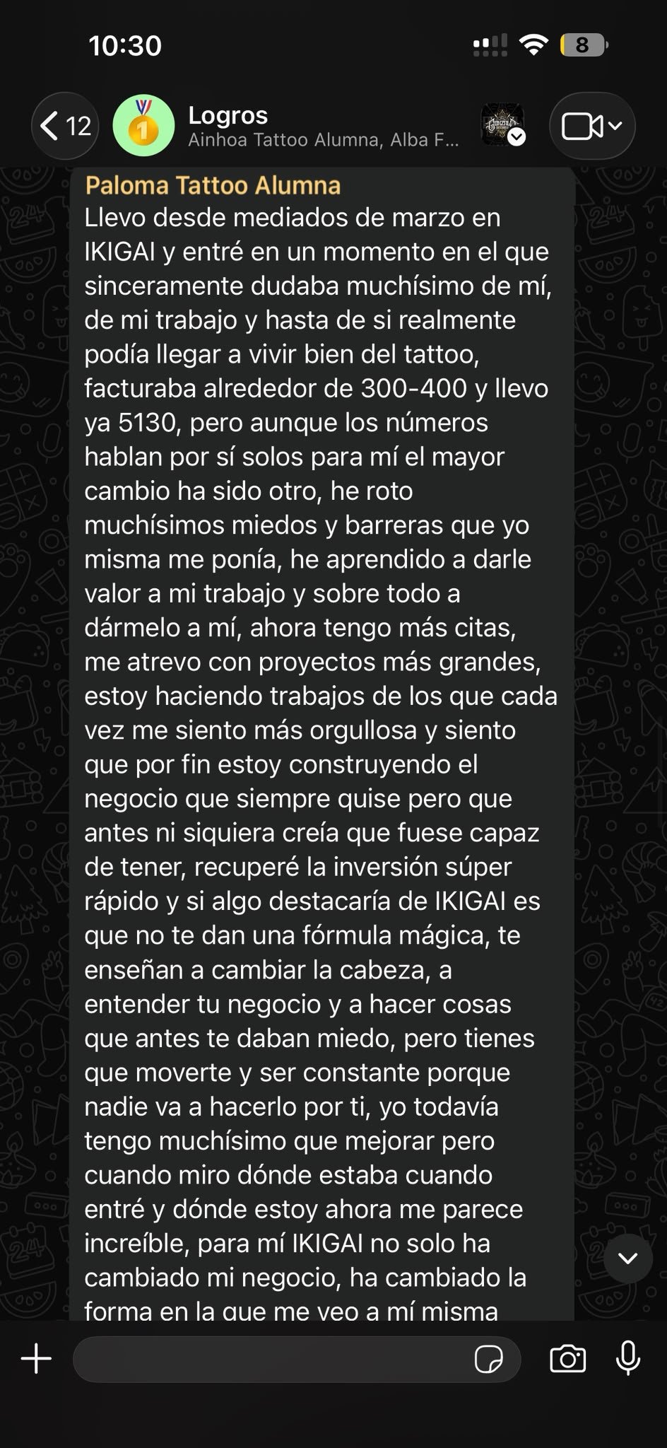 Testimonio de alumno de IKIGAI